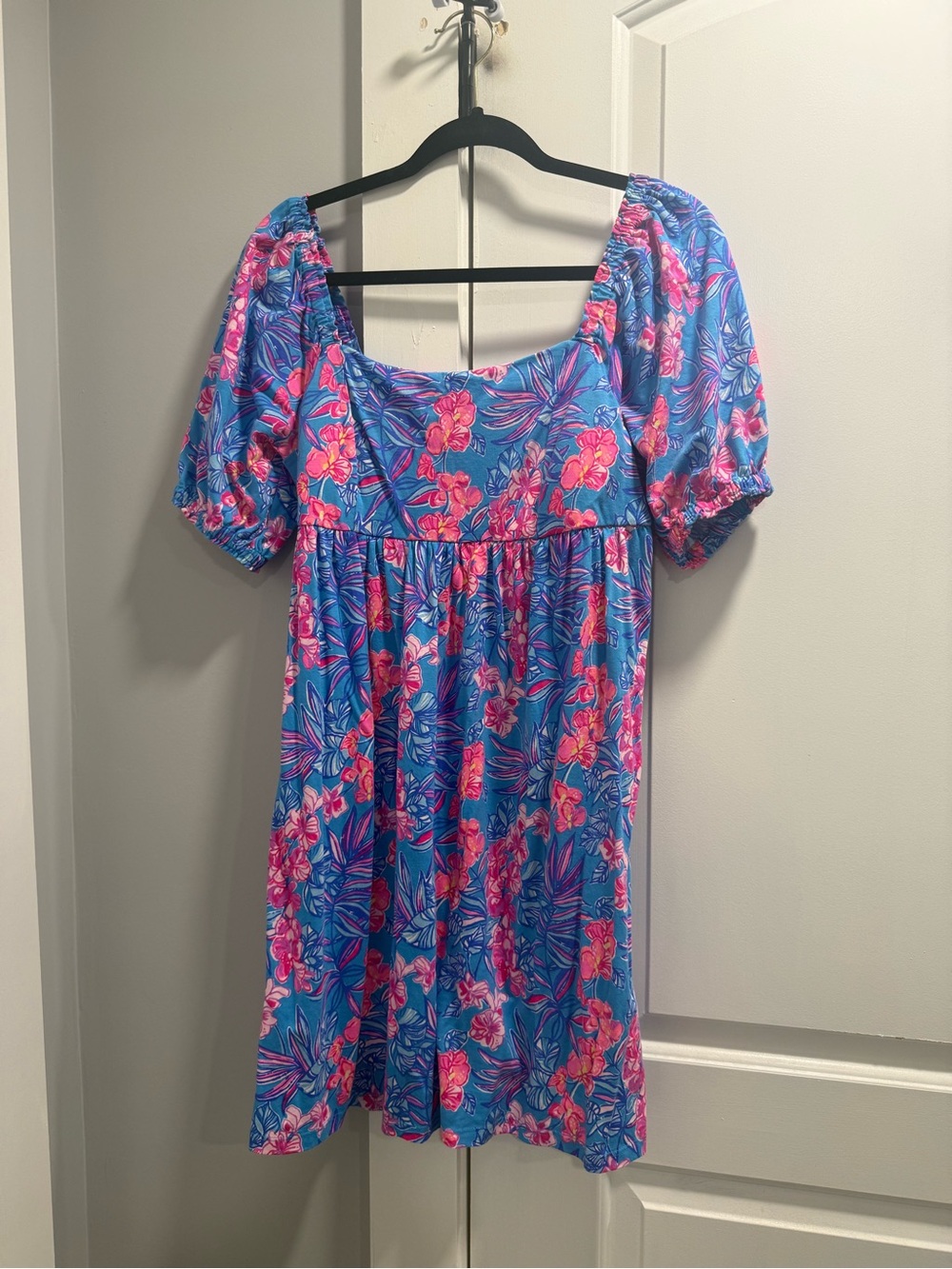 Lilly Pulitzer Blue and Pink Smocked Sundress